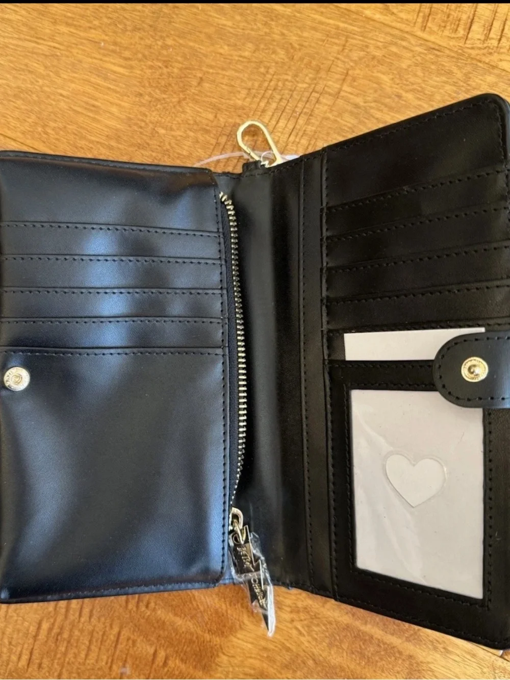 Rare Betsey Johnson Book of love Spells Wristlet Large Wallet Black Gothic NWT - Picture 7 of 16